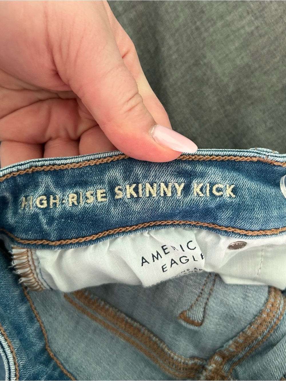 AE High Rise Skinny Kick Jeans - Picture 8 of 8